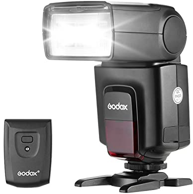 GODOX TT520ⅡUniversal On-Camera Flash Electronic Speedlite + AT-16 2.4G Wireless Trigger Transmitter Guide Number 33 S1 S2 Modes Replacement for Canon Nikon Pentax