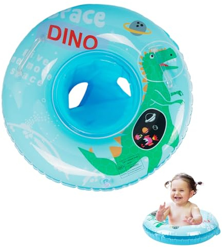 Baby Swimming Float, Baby Inflatable Pool Float with Seat for 6-36 Months, Baby Girl Inflatable Baby Swimming Ring Pool Float for Infant Toddler Kids 1-3 Years (Dinosaur)