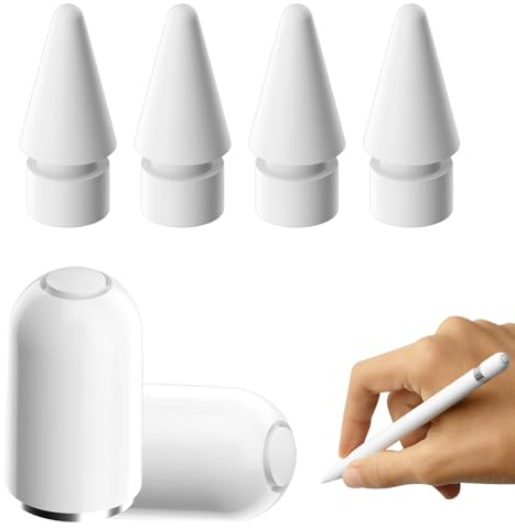 Tapa Protectora Compatible Con Apple Pencil,2 Piezas Tapas de Lápiz Compatible Con Apple,Tapa Magnética Compatible Con Apple Pencil,Tapa de Bolígrafo Magnético,Con 4 Puntas Resistentes al Desgaste