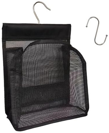 Sacchetto per Mollette da Appendere - Riutilizzabile Porta Mollette da Bucato per Casa e Giardino, Nero