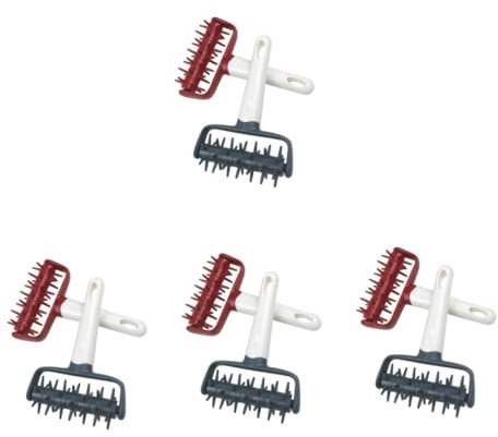 Cabilock 4 Juegos Perforadora Bola De Fabricante Pizza Rodillo Pizza Transferencia Deslizante Acoplador Pastelería Rodillo Pizza Agujero Rodillo Pizza Rodillos De 2 piezas * 4