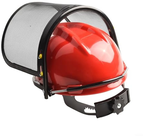 Fauhapyway Casque de sécurité pour tronçonneuse, avec housse de protection en maille pour tondeuse à gazon, débroussailleuse, équipement de sécurité, casques de soudage