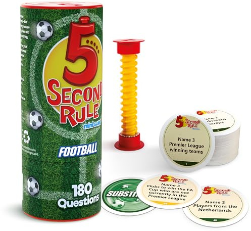 PlayMonster 5 Second Rule Mini - Football Edition | Test Your Quickfire Football Knowledge! | Football Gifts for Boys | For 2 or More Players Ages 8+