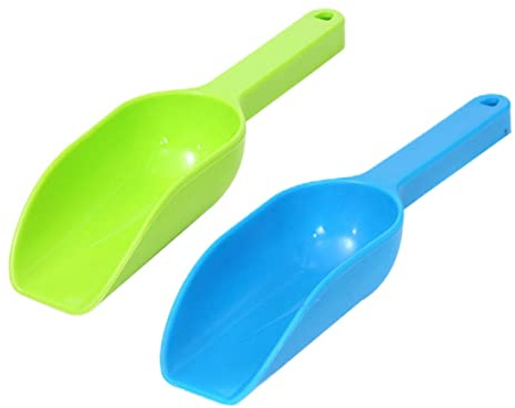 BEAHING Pale da Neve per Bambini da Spiaggia 2 Pezzi, Palette per Sabbia in plastica con Manici, Giocattoli da scavo, Colore Casuale