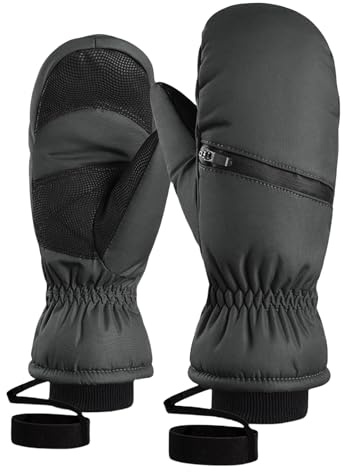 Xinsheinelry Gants de ski résistants à l'eau Moufles de ski respirantes pour écrans tactiles Moufles de snowboard d'hiver Mitaines de snowboard pratiques pour écrans tactiles Gants de ski