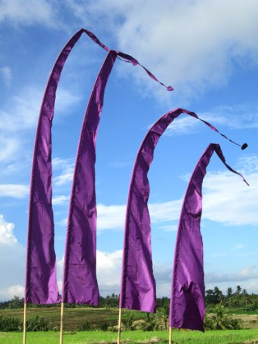 Bali-Fahne, Polyester, violett, 3 Meter