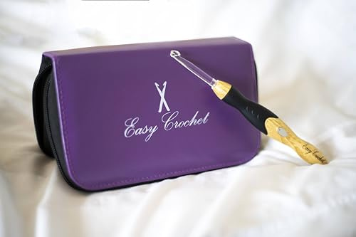 Crochet Hooks Light up Crochet Hook Set Ergonomic Grip Handles. 11 USB Rechargeable Lighted Interchangeable Hook Sizes (2.5-8.0mm) Knitting Hooks Kit