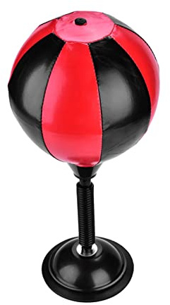 Pelota de Boxeo de Escritorio con Ventosa, Saco de Boxeo de Mesa Inflable para Aliviar el Estrés, Mini Punching Ball con Resorte para Entrenamiento de Reflejos en Oficina y Ho