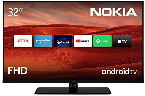 Nokia 32 Pollici (80 cm) FHD Televisori - Smart Android TV (HDR10, DVB-C/S2/T2, Netflix, Prime Video, Disney+) - FNE32GV210-2022