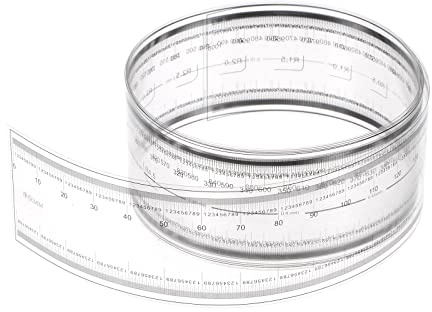 sourcing map Película Flexible Regla 100cm 0,1mm Escala con R Ángulo y Ancho Líneas PET Plástico Plegable Recta Regla Calibración Suave Regla Medición Herramienta para Fábrica, Transparente
