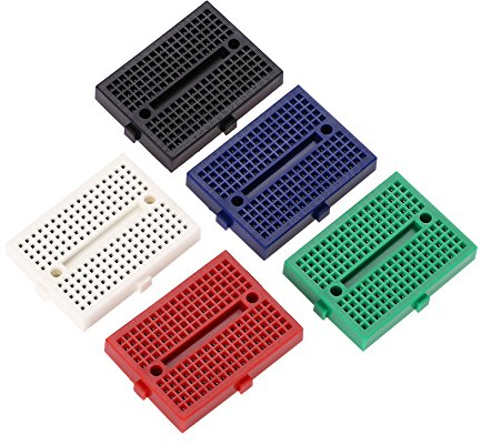 Steckbrett 170 Punkte Mini-Steckbrett Abs 5 Stück 170 Punkte Löcher Farbe Mini Lötfreies Prototyp-Steckbrett Abs-Leiterplatten-Set