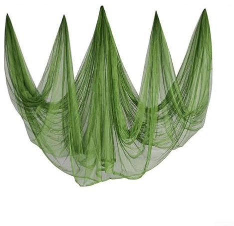 Red de jardín al aire libre, pantalla de malla de poliéster, protección de plantas, red de barrera antipájaros para invernadero, balcón, patio, escudo de plantas de verano (verde militar)