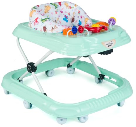 Lauflernwagen Höhenverstellbarer Baby Gehfrei Lauflernwagen mit Spielcenter (Türkis)