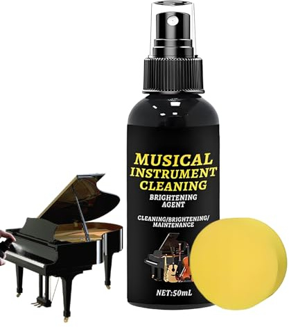 Celuicion Limpiador Piano | Limpiador Iluminador Con Esponja,100 ml Kit De Limpieza Polvo Para Violín Y Bajo - Para Flauta Trompeta Trombón Clarinete Bajo Curso De Música Estudio Casa