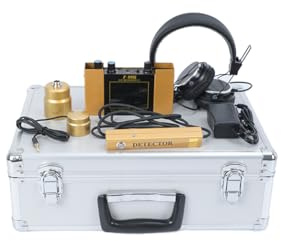 KOCAN Kit detector de fugas de agua, sensor acústico, 0-100 dB ajustable, profundidad de detección de 3 m, con auriculares y funda de transporte
