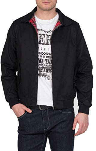 Merc of London Herren Blouson Jacke HARRINGTON,Jacket, Gr. X-Large (Herstellergröße: XL), Schwarz (Black)