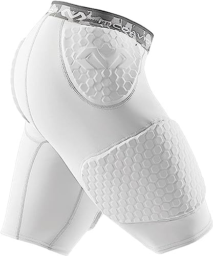McDavid Compression Padded Shorts with HEX Pads. Hip, Tailbone, Thigh Padding. Girdle Tights for Men and Women. Football, Lacrosse, Hockey, Basketball Snowboarding