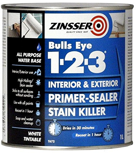 Zinsser Bulls Eye 1-2-3 Primer & Sealer 1Ltr by Zinsser