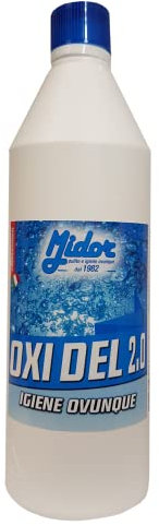 Smacchiatore all'ossigeno attivo OXI DEL 2.0, 1000ml, rimuove le macchie e l'odore di sudore, igienizza e non toglie il colore ma lo ravviva, sostituisce la candeggina