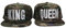 Snapback Cap King Queen Mr Mrs Brother Sister Damen Herren Caps Camouflage schwarz grau (K&Q Army)