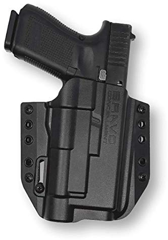 Holster for Glock 19/17 with Streamlight TLR-1 - OWB Holster for Concealed Carrying/Customization to Your Weapon - Bravo Concealment, Black
