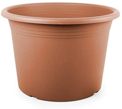 Tomaino Vaso per Piante in plastica Cilindro (Terracotta, 30)