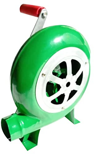 AZICYN Souffleur de forge à manivelle, souffleur d'air pour ventilateur de barbecue, allume-feu rapide, soufflet manuel portable pour pique-nique en plein air, camping, barbecue, charbon