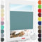 Schuette® Plissee ohne Bohren zum Kleben ● Thermo Kollektion: Teal Aura (Blau) ● 70x230cm (Breite x Höhe) ● Suprafix Faltrollo Klebehalterung ● Bequeme Rollo Montage inkl. Video