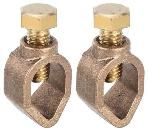 sourcing map Ground Rod Clamp Grounding Clamps 1/2 Wire Connector Great for Pipes Range Pack of 2
