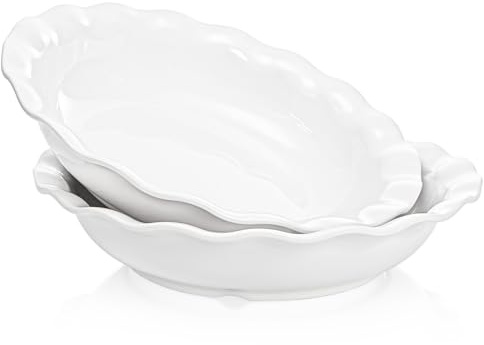 Fasmov 2 Pack Melamine Serving Bowls, 12inch Larger Salad Bowls, Lightweight and Unbreakable Mixing Bowl for Prepping and Serving Food, Dishwasher Safe, BPA Free, White