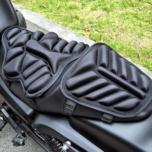 REVXON Motorcycle Seat Cushion for Yamaha R15 V4/R15M/R15M Edition/R15S/R1M/R25/R3, Breathable 3D Air Mesh Motorcycle Seat Pad Shock Absorbing for Long Ride Comfort