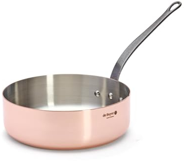 De Buyer - Sauteuse Droite Cuivre-inox E.F. Q. Fonte Ø 28Cm - Diamètre 28 cm - 6462.28