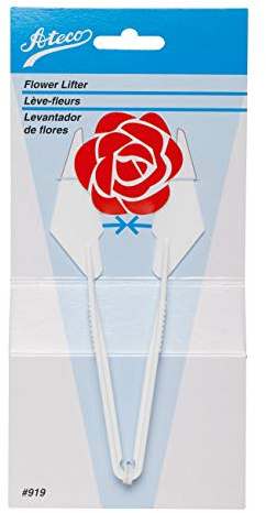 Ateco Pinch Grip Flower Lifter, White, Plastic