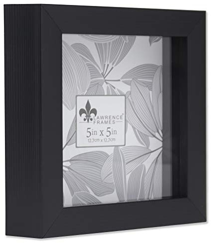 Lawrence Frames 785055 Shadow Box Frame, 5x5, Black