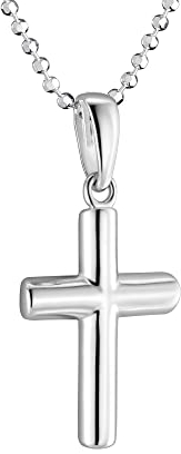 fish Collier Enfant En Argent Avec Pendentif Croix Réglable De Fabrication Européenne
