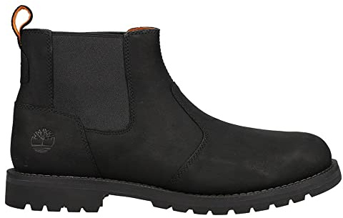 Timberland Uomo Stivali Chelsea In Pelle Redwood Falls Mid, Jet Black, 42 EU
