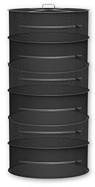 AC Infinity Estante, 61cm de Secado de Hierbas, Red de Malla Colgante de 6 Capas para Plantas, Semillas y brotes, diámetro en Tiendas de campaña de Cultivo hidropónico | Malla de nailon con cremalleras resistentes, bolsa de transporte, 61 cm de diámetro, cabe en brotes, hierbas, flores, té