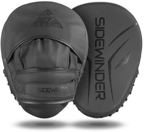 Sidewinder Boxing Punching Mitts，Boxing Pads，Kickboxing Muay Thai MMA Boxing Mitts Training Focus Punch Mitts Focus Pads Hand Target Pads Ideal Martial Arts，MMA Muay Thai，Kicking Sparring Pads，Black
