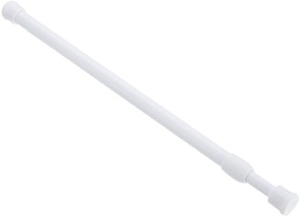 uxcell Asta per tenda a tensione, regolabile da 61 a 109,2 cm, diametro 1 cm, asta a molla bianca, senza foratura, asta di tensione espandibile per porta, cucina
