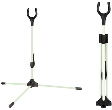 MiOYOOW Soporte para arco de tiro con arco, soporte plegable para arco largo recurvo con base antideslizante para caza al aire libre