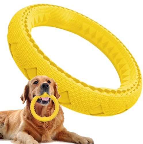 Anillo de masticación interactiva: juguete para perros TPR suave, herramienta de entrenamiento para mascotas | Suave en dientes y encías, perfecto para morder, cazar e ir a buscar, juego