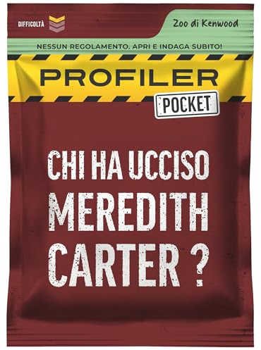 Platonia Games Profiler Pocket – Gioco di investigazione con carte – Chi ha ucciso Meredith Carter? Omicidio in uno zoo canadese – Tascabile, gioco da viaggio – 1-6 giocatori, 45 min