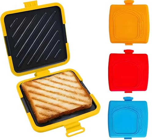 Sandwichera Para Microondas, Superficie Antiadherente Y Resistente Al Calor|Tostadora Para Sándwich De Queso - Desayuno Fiestas Viajes Hogar Residencia Estudiantil