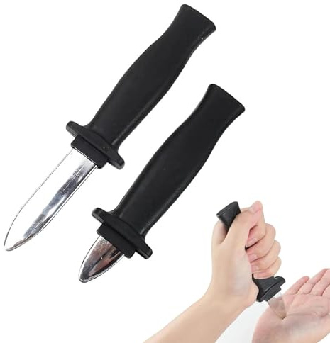 dinghaole 2 Pezzi Coltelli Retrattile in Plastica, Coltello Giocattolo Retrattile Halloween, Pugnale che scompare a Lama in Plastica, Giocattolo Magico Giorno del Pesce di Aprile