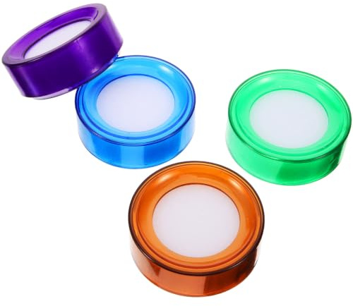 MOBUTOFU Umidificatore per Dito 4 Pezzi in Spugna e Plastico per Idratare Punta delle Dita e Contare Banconote Rapidamente per Contabili e Impiegati di Banca Colore Casuale