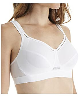 Champion Women's Shock Absorber SN102 Active Classic Support Bra Sports Bra, White, 36C