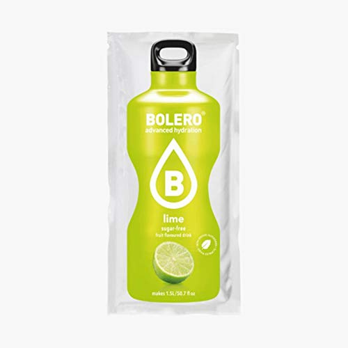 BOLERO Drinks 48 bustine da 9 grammi gusto LIME - Preparato istantaneo per Bevande con Stevia e Vitamina C e Senza Zucchero