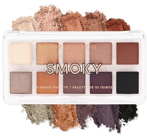 Profusion Cosmetics Lidschatten-Palette mit 10 Farbtönen – hochpigmentierte Multi-Finish-Farben, vegan und tierversuchsfrei, kreieren Sie atemberaubende Looks unterwegs – reisefreundliches und