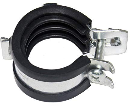 rohrfix-24 25 Stück Gelenkrohrschellen 44-49 mm / 1 1/2 Schwarz für DIN 4109