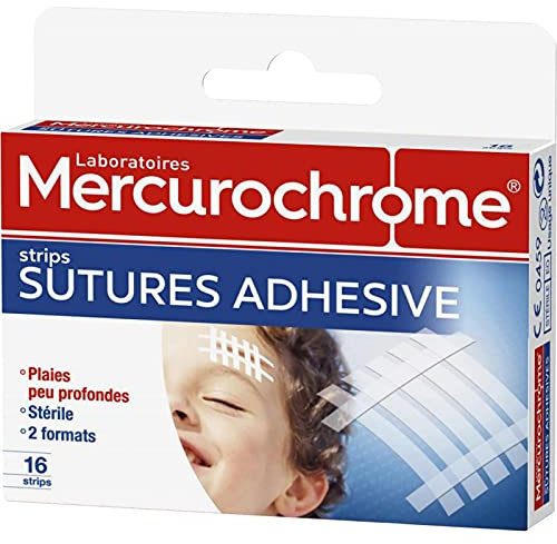 MERCUROCHROME - Pansements De Sutures Adhésifs X16 - Lot De 3 - Offre Special